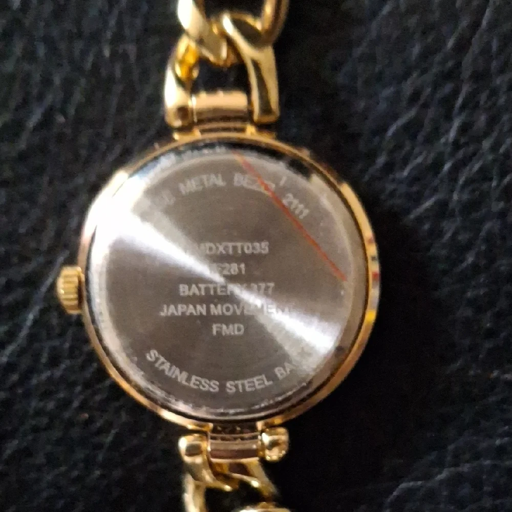 Gold Chain Watch and Earrings Set